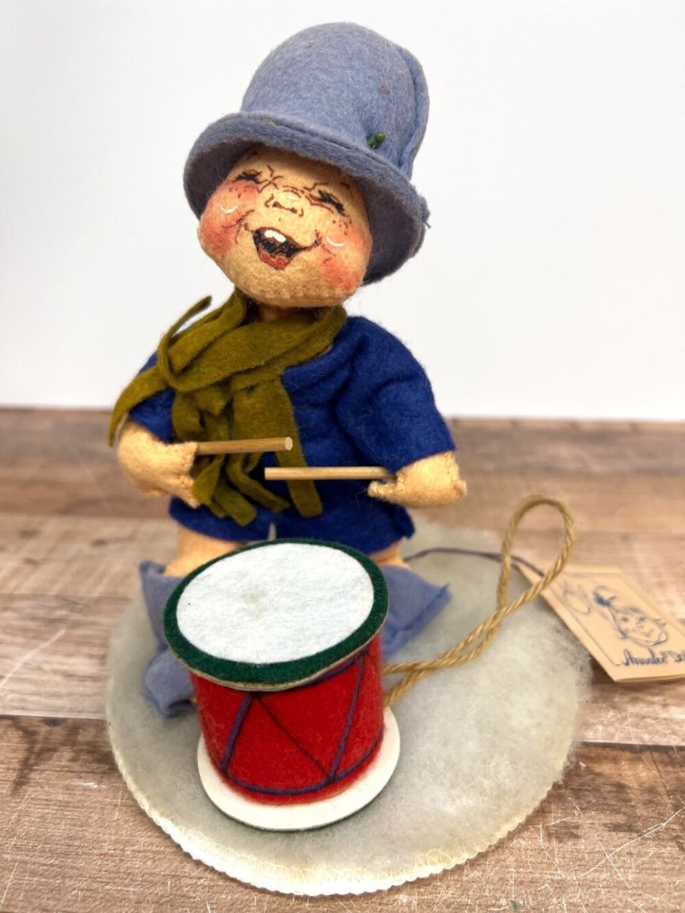 Annalee 1971 Drummer Boy Felt Doll Christmas Holiday Decoration 7.5 Inches